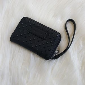 Victorias Secret Studded Matte BLK iPhone wristlet